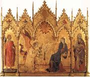 The Annunciation with SS.Ansanus and Margaret and Four Prophets, Simone Martini